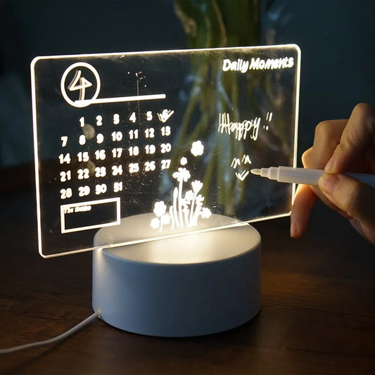 Creative LED Note Board Night Light Lamp